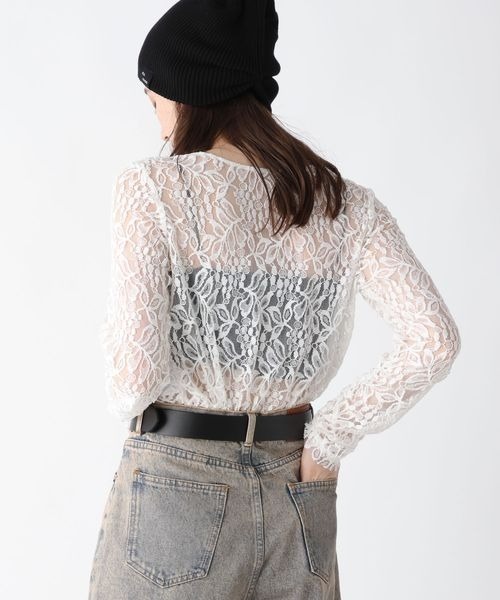 JEANASIS（ジーナシス）の「ヴィンテージレースLS TEE/147426（Tシャツ/カットソー・レディース・ホワイト/ブラック・FREE）」の18枚目の写真