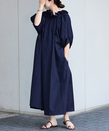 VERMEIL par iena コットントロピカルドロストリボンワンピース38