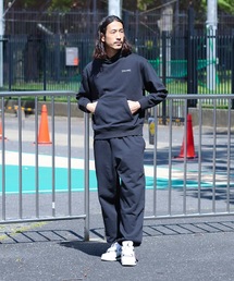 SPALDING（スポルディング）の「【SPALDING/スポルディング】コートサイド ドローストリング ワイドパンツ ジップポケット/ドローコード付きスウェットパンツ（スウェットパンツ）」