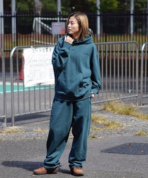 SPALDING（スポルディング）の「【SPALDING/スポルディング】コートサイド ドローストリング ワイドパンツ ジップポケット/ドローコード付きスウェットパンツ（スウェットパンツ）」