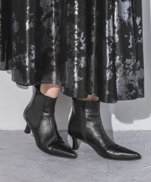 【セール】サイドゴアポインテッドヒールブーツ/148952（ブーツ）｜JEANASIS（ジーナシス）