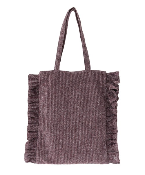 Green　Parks（グリーンパークス）の「・QUON　ラメフリルシンプルトート（トートバッグ・レディース・シルバー/ブルー/ピンク/ゴールド・FREE）」の5枚目の写真