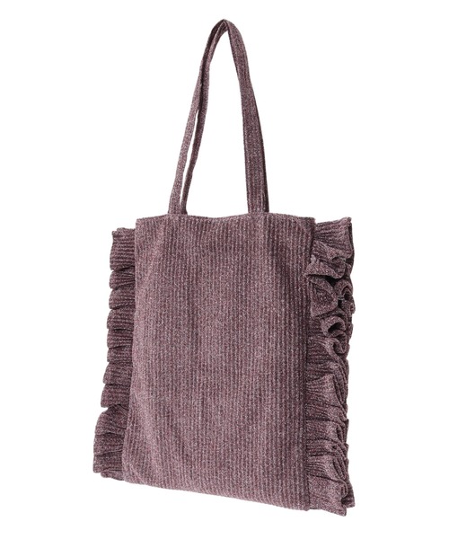 Green　Parks（グリーンパークス）の「・QUON　ラメフリルシンプルトート（トートバッグ・レディース・シルバー/ブルー/ピンク/ゴールド・FREE）」の6枚目の写真