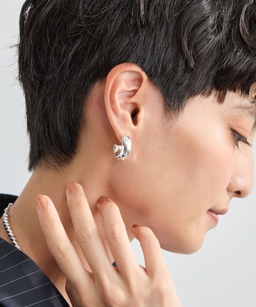 BARNYARDSTORM（バンヤードストーム）の「BARNYARDSTORM / 中空リングピアス（ピアス（両耳用）・レディース・その他1/その他2・FREE）」の2枚目の写真