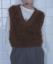 miette（ミエット）の「Vネックループニットベスト（ベスト）」
