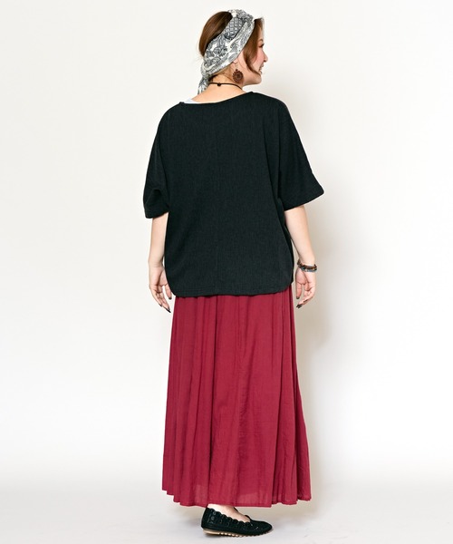 チャイハネ（チャイハネ）の「【チャイハネ】ソムニドルマンスリーブトップス＆タンクトップ2点セット（アンサンブル・レディース・パープル/ベージュ/カーキ/ブラック・FREE）」の16枚目の写真