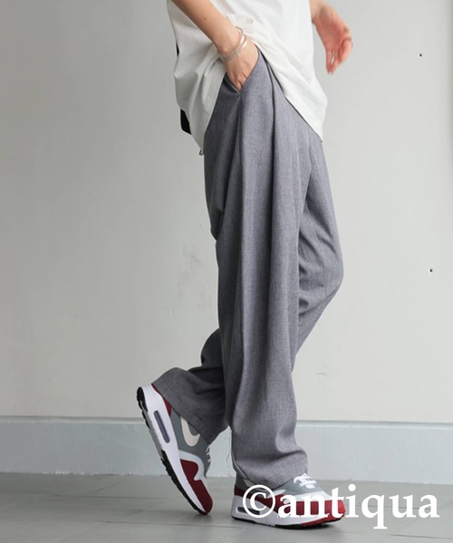 antiqua(アンティカ)の「タックデザインパンツ(その他パンツ・レディース・杢グレー/ベージュ/ブラック・R/P)」の20枚目の写真