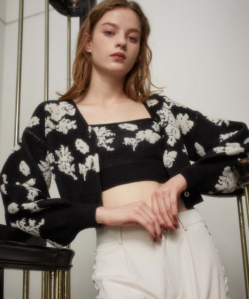極美品 DOLCE&GABBANA アンサンブル レース ニット 花柄 極美品 DOLCE&GABBANA アンサンブル レース ニット 花柄