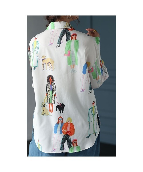 Sawa a la mode(サワアラモード)の「イラスト柄ブラウス(シャツ/ブラウス・レディース・ホワイト・FREE)」の11枚目の写真