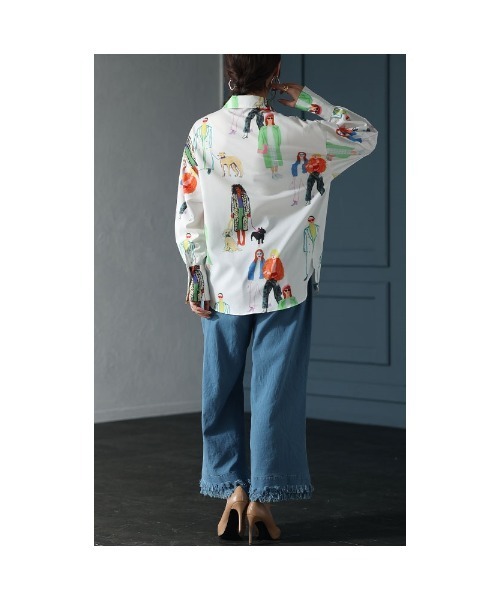 Sawa a la mode(サワアラモード)の「イラスト柄ブラウス(シャツ/ブラウス・レディース・ホワイト・FREE)」の17枚目の写真