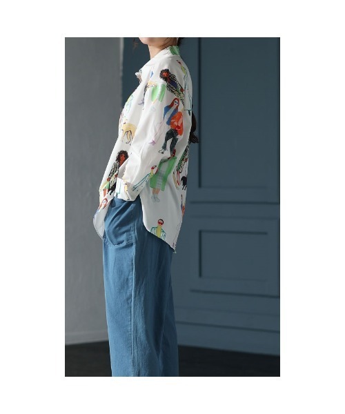 Sawa a la mode(サワアラモード)の「イラスト柄ブラウス(シャツ/ブラウス・レディース・ホワイト・FREE)」の18枚目の写真