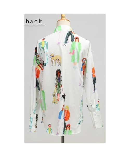 Sawa a la mode(サワアラモード)の「イラスト柄ブラウス(シャツ/ブラウス・レディース・ホワイト・FREE)」の22枚目の写真