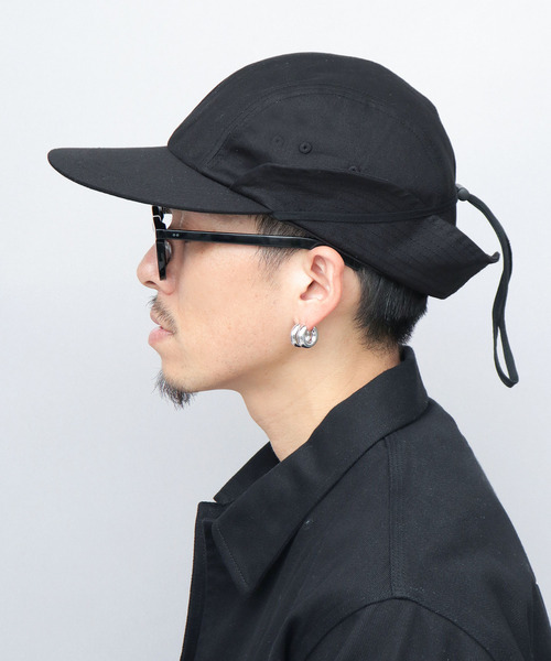 セール】ツイル ロングビル ハンターキャップ シェード・あご紐付き