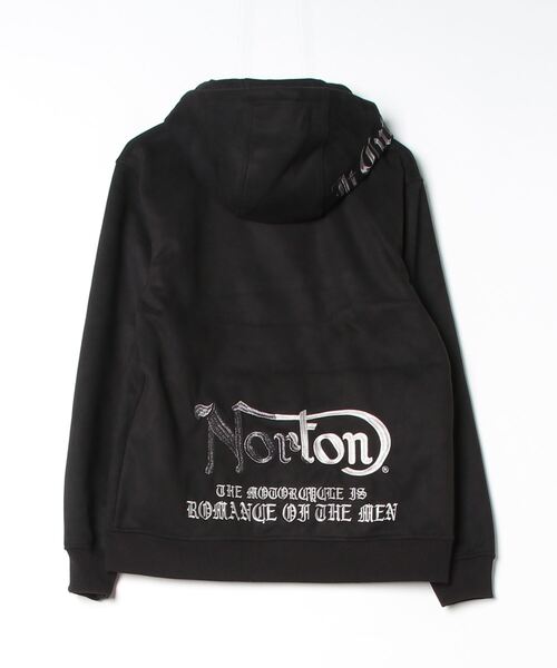 Norton（ノートン）の「【Norton】ウラボアロゴ刺繍ZIPパーカー（パーカー・メンズ・ホワイト/ブラック/カーキ・M/L/XL/XXL）」の4枚目の写真