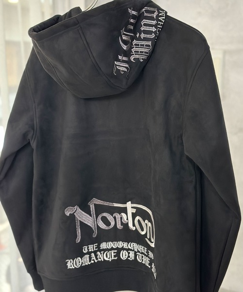 Norton（ノートン）の「【Norton】ウラボアロゴ刺繍ZIPパーカー（パーカー・メンズ・ホワイト/ブラック/カーキ・M/L/XL/XXL）」の8枚目の写真