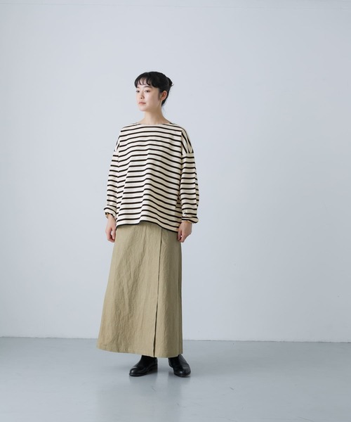 かぐれ（カグレ）の「ボーダーワイドカットソー（Tシャツ/カットソー