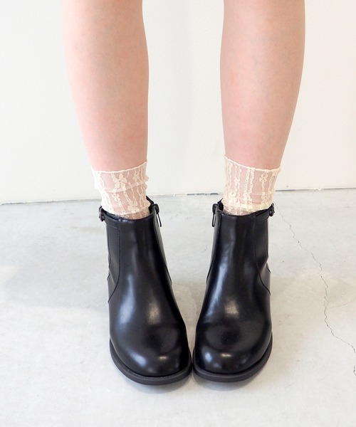 byあしながおじさん（バイアシナガオジサン）の「撥水｜クラシックショートブーツ　8710597（ブーツ・レディース・ブラック/グレイッシュベージュ/ブラック系その他/ダークブラウン・22.5cm/23cm/23.5cm/24cm/24.5cm）」の7枚目の写真