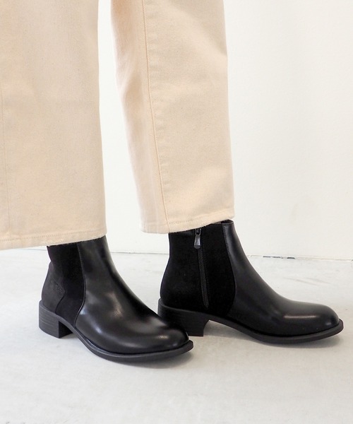byあしながおじさん（バイアシナガオジサン）の「撥水｜クラシックショートブーツ　8710597（ブーツ・レディース・ブラック/グレイッシュベージュ/ブラック系その他/ダークブラウン・22.5cm/23cm/23.5cm/24cm/24.5cm）」の12枚目の写真