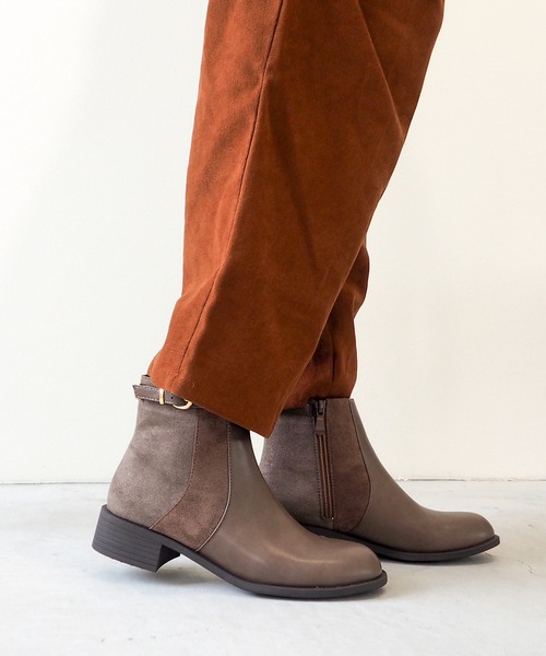 byあしながおじさん（バイアシナガオジサン）の「撥水｜クラシックショートブーツ　8710597（ブーツ・レディース・ブラック/グレイッシュベージュ/ブラック系その他/ダークブラウン・22.5cm/23cm/23.5cm/24cm/24.5cm）」の21枚目の写真