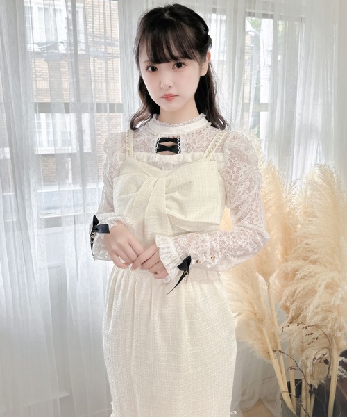 ジャスグリッティー　リボンビスチェ ベスト　トップス　サイズS 01 美品 ジャスグリッティー リボンビスチェ ベスト トップス サイズS 01 美品