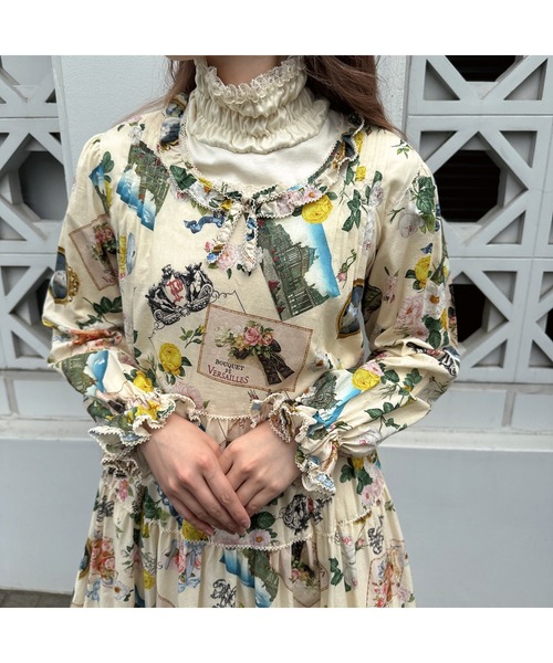 【セール】ローズレース使いハイネックカットソー（Tシャツ/カットソー）｜PINK HOUSE（ピンクハウス）