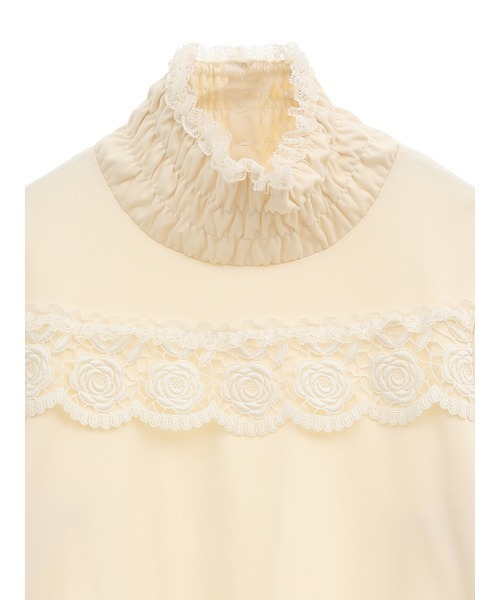 【セール】ローズレース使いハイネックカットソー（Tシャツ/カットソー）｜PINK HOUSE（ピンクハウス）