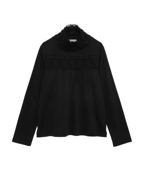 【セール】ローズレース使いハイネックカットソー（Tシャツ/カットソー）｜PINK HOUSE（ピンクハウス）