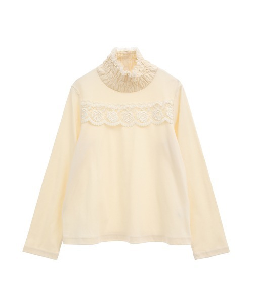 【セール】ローズレース使いハイネックカットソー（Tシャツ/カットソー）｜PINK HOUSE（ピンクハウス）