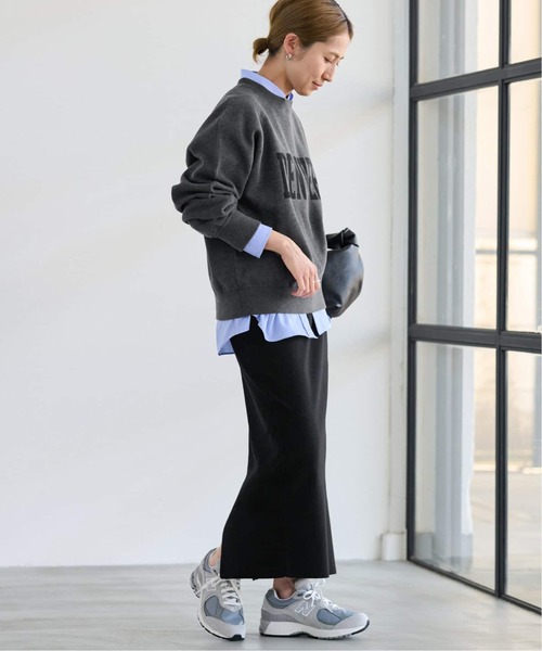 FRAMeWORK（フレームワーク）の「≪追加≫ジャガードロゴニットSWEAT2（ニット/セーター・レディース・チャコールグレー/グレー・FREE）」の4枚目の写真