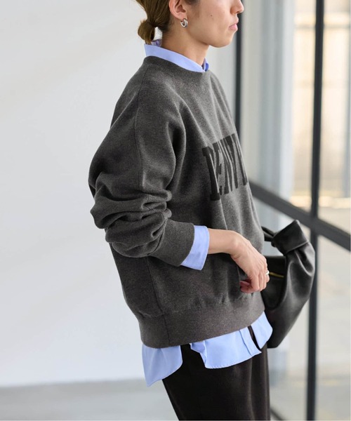 フレームワーク　ジャガードロゴニットSWEAT チャコール　FRAMeWORK FRAMeWORK（フレームワーク）の「≪追加≫ジャガードロゴニットSWEAT2