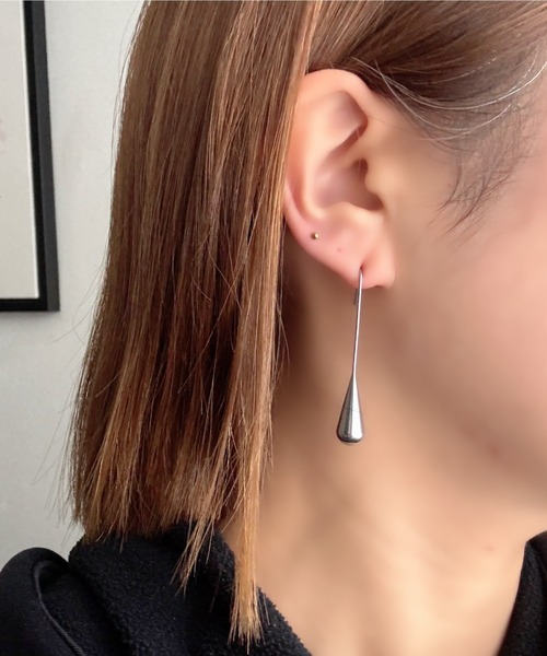 ciite'(シーテ)の「【金属アレルギー対応】ドロップピアス サージカルステンレス (両耳用)(ピアス(両耳用)・レディース・ゴールド/シルバー・FREE)」の2枚目の写真