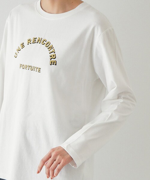 OPAQUE.CLIP（オペークドットクリップ）の「◆《STORY掲載》ロゴプリントロングTシャツ【洗濯機洗い可】（Tシャツ/カットソー・レディース・ホワイト/グレー/ブラック・38/40/42）」の20枚目の写真