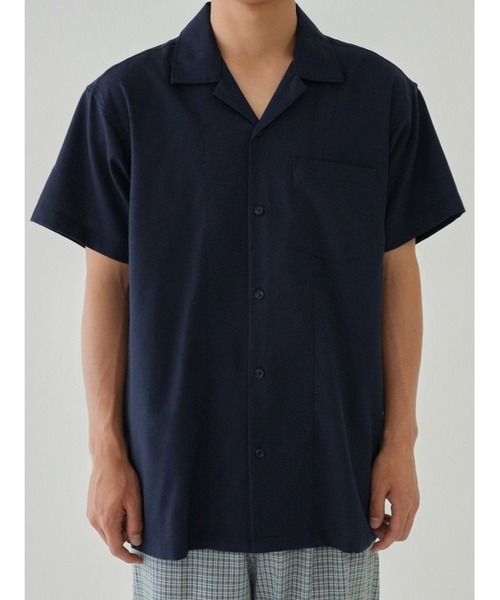 セール】オープンカラー 開襟シャツ 半袖 ユニセックス チェック