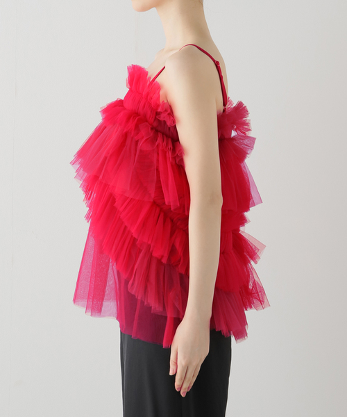 VIVIANO(ヴィヴィアーノ)の「【VIVIANO / ヴィヴィアーノ】Tulle Cami Top(キャミソール・レディース・レッド・SMALL)」の13枚目の写真