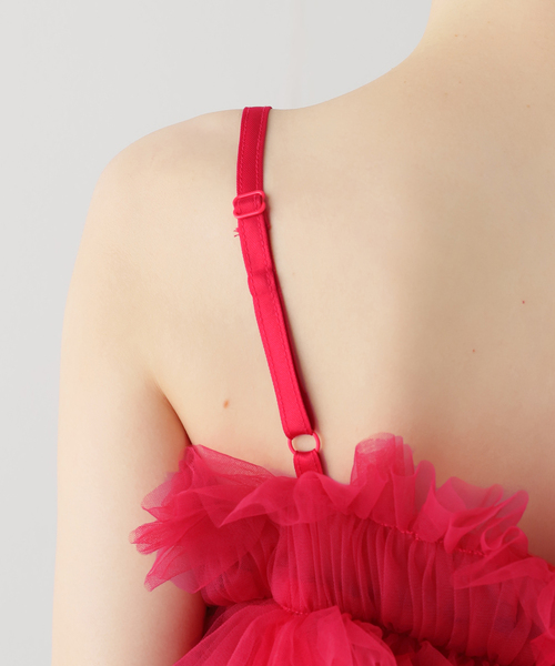 VIVIANO(ヴィヴィアーノ)の「【VIVIANO / ヴィヴィアーノ】Tulle Cami Top(キャミソール・レディース・レッド・SMALL)」の17枚目の写真