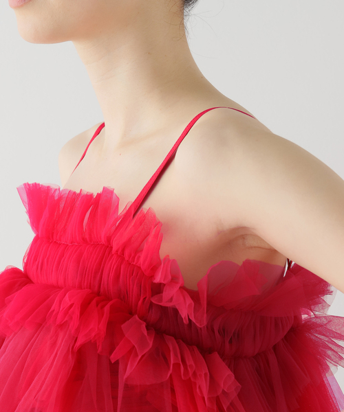 VIVIANO(ヴィヴィアーノ)の「【VIVIANO / ヴィヴィアーノ】Tulle Cami Top(キャミソール・レディース・レッド・SMALL)」の18枚目の写真