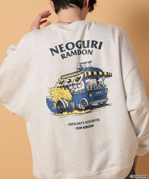 RAGEBLUE（レイジブルー）の「【NEOGURI/ノグリ】コラボ/プリントオーバーサイズスウェット（スウェット・メンズ・オフホワイト/その他4/ダークグレー/ブラック・MEDIUM/LARGE）」の2枚目の写真