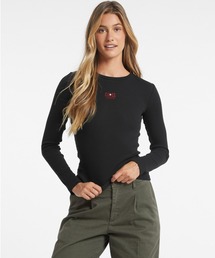 GUESS JEANS Ls Cn Slim Embro Tee 長袖Tシャツ