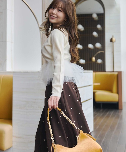 NOELA（ノエラ）の「ドット刺繍フレアスカート（スカート）」 - WEAR