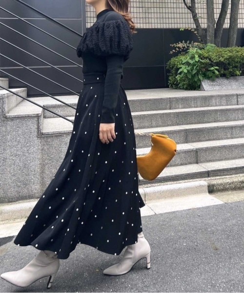NOELA（ノエラ）の「ドット刺繍フレアスカート（スカート）」 - WEAR