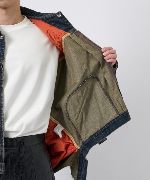 Maison MIHARA YASUHIRO（メゾンミハラヤスヒロ）の「J13BL121 JACKET（デニムジャケット・メンズ・インディゴブルー/ブラック・46）」の15枚目の写真