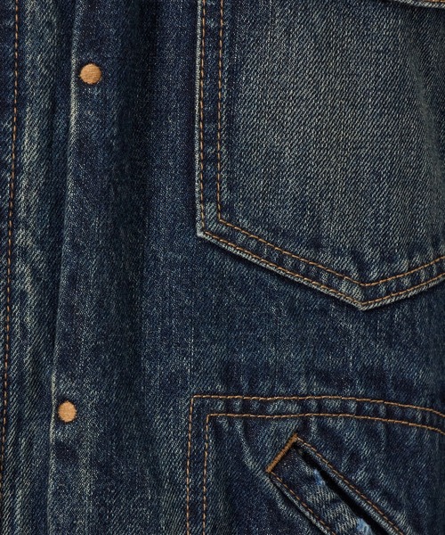 Maison MIHARA YASUHIRO（メゾンミハラヤスヒロ）の「J13BL121 JACKET（デニムジャケット・メンズ・インディゴブルー/ブラック・46）」の9枚目の写真