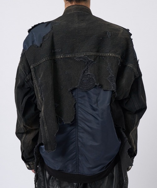 Maison MIHARA YASUHIRO（メゾンミハラヤスヒロ）の「J13BL121 JACKET（デニムジャケット・メンズ・インディゴブルー/ブラック・46）」の19枚目の写真
