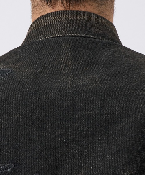 Maison MIHARA YASUHIRO（メゾンミハラヤスヒロ）の「J13BL121 JACKET（デニムジャケット・メンズ・インディゴブルー/ブラック・46）」の21枚目の写真