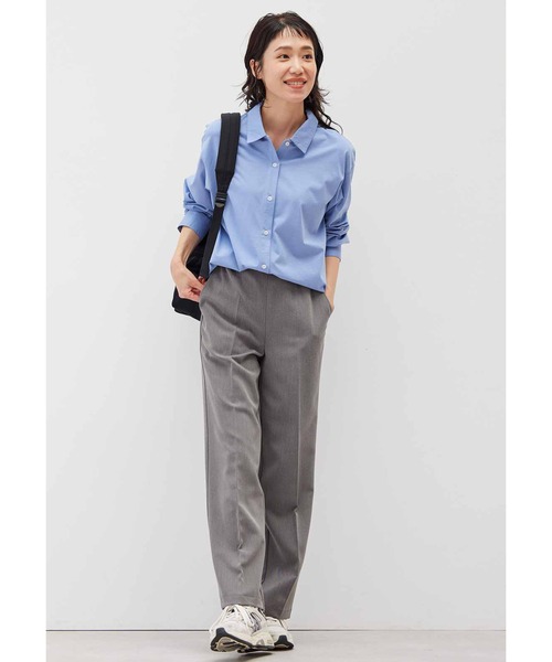 Live in comfort（リブインコンフォート）の「リブ　イン　コンフォート　着心地らくちんな　伸びるシャツ（シャツ/ブラウス・レディース・ブルー系その他/オフホワイト/ブルー・LL/L/M/3L/S/4L）」の8枚目の写真