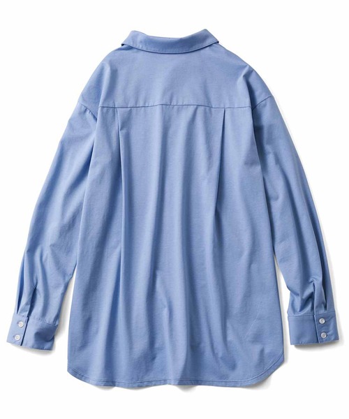 Live in comfort（リブインコンフォート）の「リブ　イン　コンフォート　着心地らくちんな　伸びるシャツ（シャツ/ブラウス・レディース・ブルー系その他/オフホワイト/ブルー・LL/L/M/3L/S/4L）」の16枚目の写真