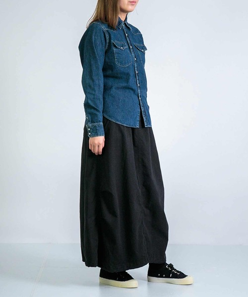 D.M.G.（ドミンゴ）の「[D.M.G / ディーエムジー] 6ozデニム ウエスタンシャツ（シャツ/ブラウス・レディース・インディゴブルー・3/2）」の8枚目の写真