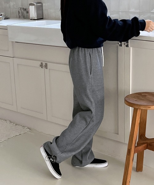 by muni:r（バイ ムニール）の「裏起毛2wayスウェットパンツ（スウェットパンツ・レディース・ブラック/グレー/クリーム・FREE）」の21枚目の写真