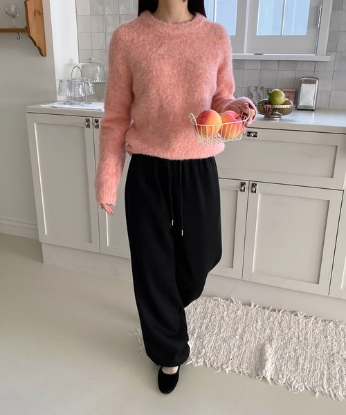 by muni:r（バイ ムニール）の「裏起毛2wayスウェットパンツ（スウェットパンツ・レディース・ブラック/グレー/クリーム・FREE）」の5枚目の写真