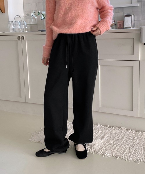 by muni:r（バイ ムニール）の「裏起毛2wayスウェットパンツ（スウェットパンツ・レディース・ブラック/グレー/クリーム・FREE）」の6枚目の写真